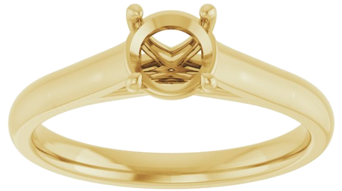 Sužadėtuvių Žiedas „Solitaire“ 14k yellow gold Round 5.8mm (3)