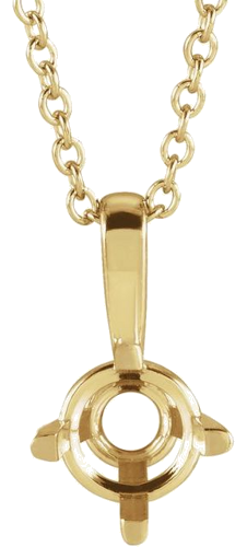 Pakabukas „Solitaire“ 585 Geltonojo Aukso Round 4mm (1)