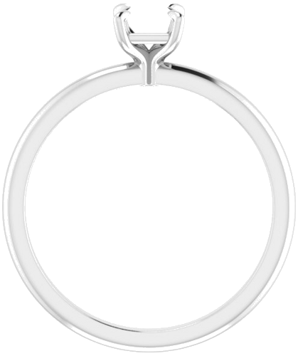 Sužadėtuvių Žiedas „Solitaire“ 585 Baltojo Aukso Square 4mm (2)