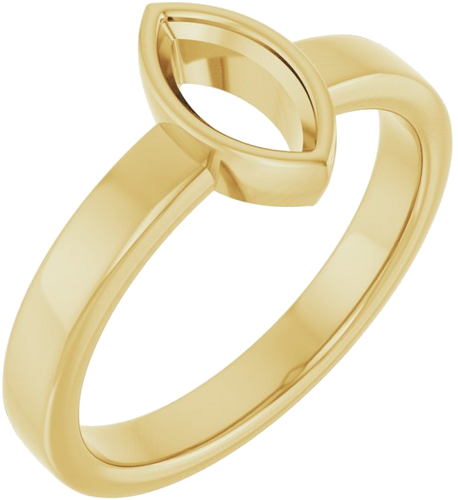 Sužadėtuvių Žiedas „Solitaire“ 585 Geltonojo Aukso Marquise 8mm x 4mm (1)