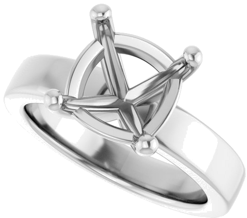 Sužadėtuvių Žiedas 14k white gold Cushion 9mm (5)
