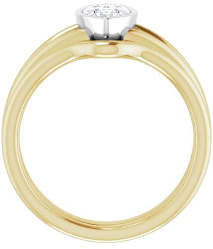 Sužadėtuvių Žiedas „Bezel-Set Solitaire“ 585 Baltojo Ir Geltonojo Aukso Marquise 10mm x 5mm (7)