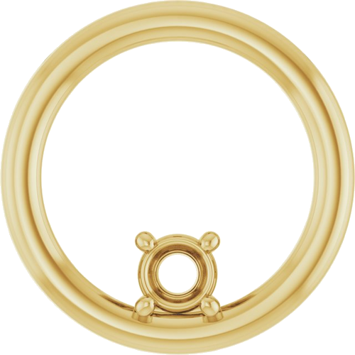 Pakabukas „Solitaire Circle“ 14k yellow gold Round 3.5mm (1)