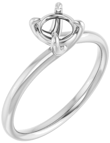 Sužadėtuvių Žiedas „Solitaire“ 14k white gold Round 5.8mm (1)