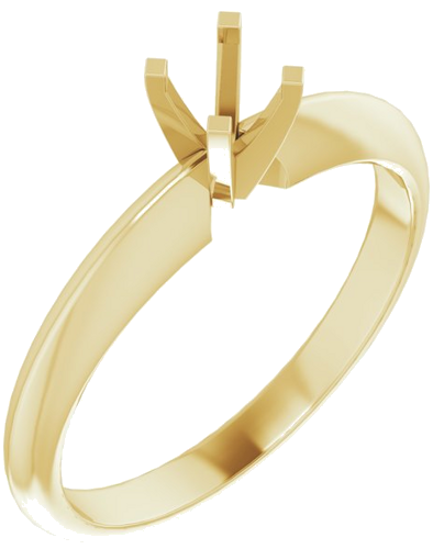 Sužadėtuvių Žiedas „Light Solitaire“ 585 Geltonojo Aukso Round 4mm x 4.1mm (1)