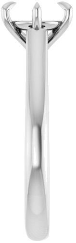 Sužadėtuvių Žiedas „Claw-Prong“ 14k white gold Round 7.4mm (4)