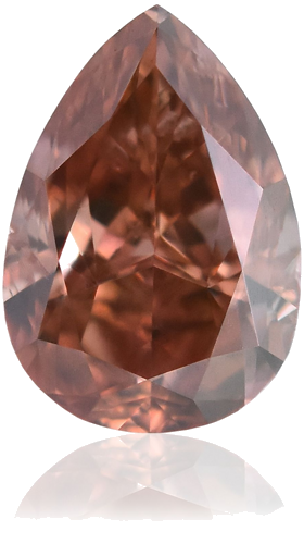 0.5 carat Fancy Deep Orangey Pink-SI2 Natūralus Pear Deimantas (1)