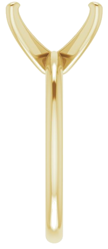 14K Yellow  10x8 mm Emerald Solitaire Engagement Ring Mounting (4)