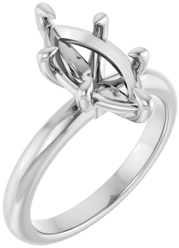 Sužadėtuvių Žiedas „Claw-Prong“ 14k white gold Marquise 13mm x 6.5mm (1)