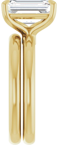 Sužadėtuvių Žiedas „Claw-Prong Euro Shank“ 14k yellow gold Emerald 10mm x 7mm (9)