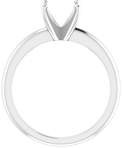14K White  5.5x5.5 mm Square Solitaire Engagement Ring Mounting (2)