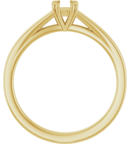 Sužadėtuvių Žiedas „Double Claw-Prong Solitaire“ 14k yellow gold Round 4.1mm (2)