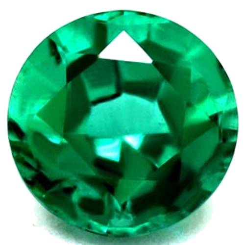 0.66 carat GREEN Round Smaragdas (1)