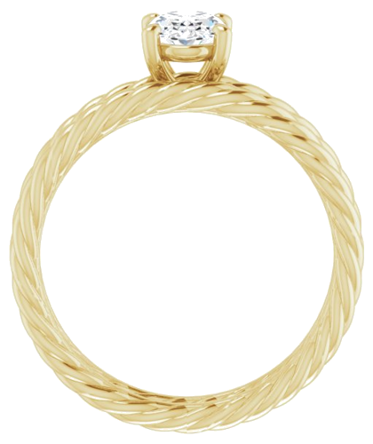 14K Yellow 7x5 mm Oval Solitaire Engagement Ring Mounting (7)