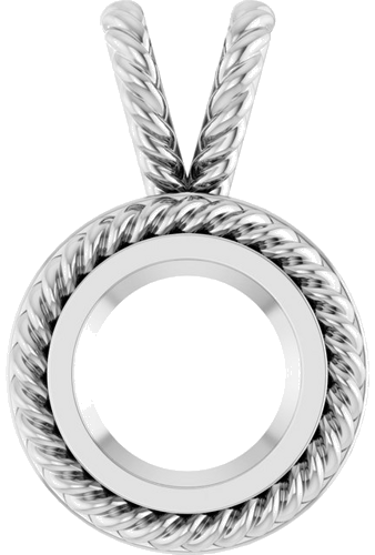 Pakabukas „Rope Bezel-Set Solitaire“ 925 Sidabro Round 7.4mm (1)