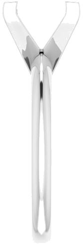 14K White 9 mm Square 4-Prong Solitaire Mounting (4)