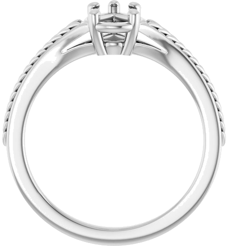 Sužadėtuvių Žiedas „Solitaire“ 14k white gold Pear 7mm x 4.5mm (2)