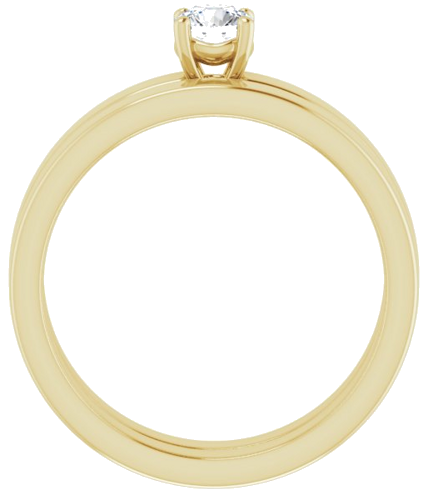 Sužadėtuvių Žiedas „Solitaire“ 14k yellow gold Round 4.1mm (7)