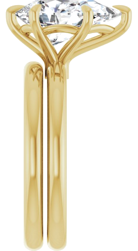 Sužadėtuvių Žiedas „Solitaire“ 14k yellow gold Pear 12mm x 8mm (9)