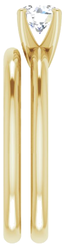 Sužadėtuvių Žiedas „Solitaire“ 417 Geltonojo Aukso Round 5.2mm (9)