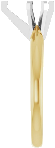 14K Yellow White 8 x 5 mm Pear Solitaire Engagement Ring Mounting (4)