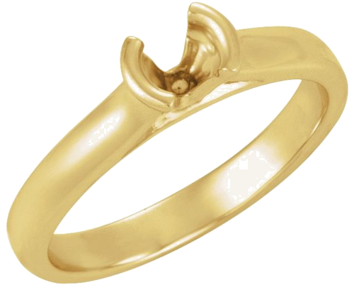 Sužadėtuvių Žiedas „Half-Bezel Solitaire“ 14k yellow gold Round 5.2mm (1)