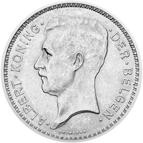 20 frankų Albert I (1933-1934) Belgija sidabrinė moneta (1)