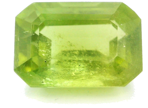 3.01 carat GREEN STEP cut Octagonal Peridot (1)