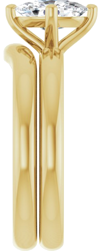 Sužadėtuvių Žiedas 14k yellow gold Elongated Cushion 7.5mm x 5.5mm (9)