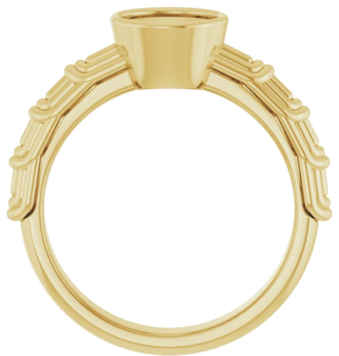 14K Yellow 7.4 mm Round Solitaire Engagement Ring Mounting (2)