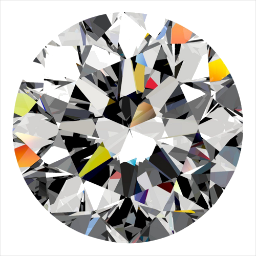 0.5 carat E-VS2 Very Good cut Natūralus Round Deimantas (1)