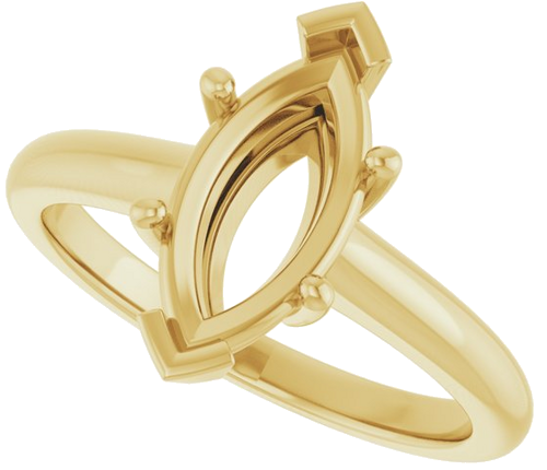 Sužadėtuvių Žiedas „V-End Prong“ 14k yellow gold Marquise 12mm x 6mm (5)