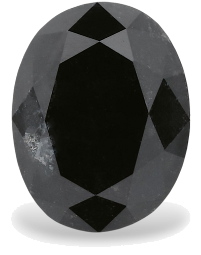1.36 carat Fancy Black-VVS2 Natūralus Oval Deimantas (1)
