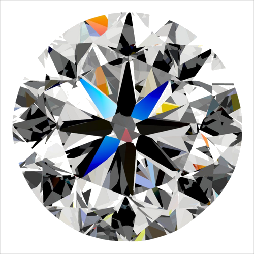0.5 carat J-VVS2 GD cut Natūralus Round Deimantas (1)