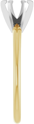 Sužadėtuvių Žiedas „Solitaire“ 585 Baltojo Ir Geltonojo Aukso Round 5.1mm (4)