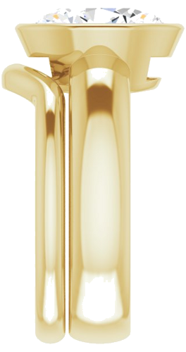 Sužadėtuvių Žiedas „Bezel-Set Solitaire“ 14k yellow gold Oval 11mm x 9mm (9)