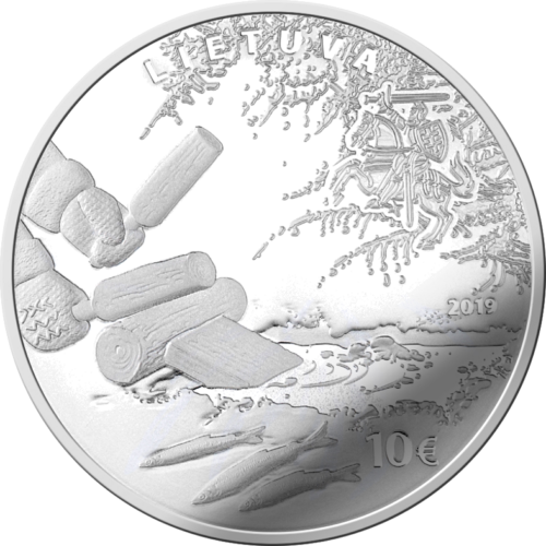 2019 Stintų žvejyba viliojant Lietuva 10 eurų sidabrinė moneta (2)