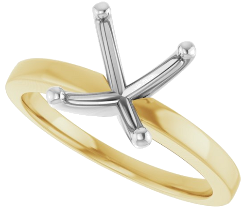 Sužadėtuvių Žiedas „Solitaire“ 585 Baltojo Ir Geltonojo Aukso Oval 10mm x 8mm (5)