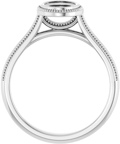 Sužadėtuvių Žiedas „Bezel-Set Solitaire“ 14k white gold Oval 7.5mm x 5.5mm (2)