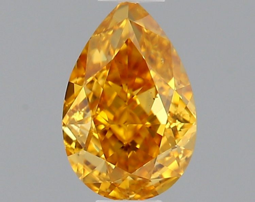 0.36 carat Fancy Vivid Orangey Yellow-VS2 Natūralus Pear Deimantas (1)