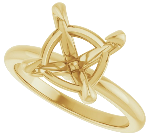 Sužadėtuvių Žiedas „Solitaire“ 14k yellow gold Cushion 9mm (5)