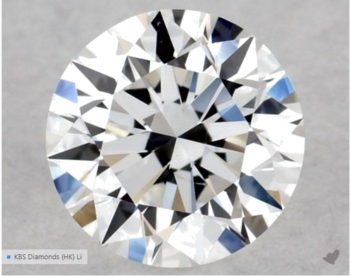 0.5 carat E-VS2 Excellent cut Natūralus Round Deimantas (1)