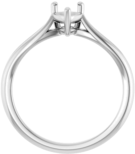 Sužadėtuvių Žiedas „Solitaire“ 14k white gold Pear 7mm x 5mm (2)