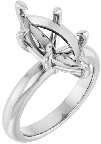 Sužadėtuvių Žiedas „Claw-Prong“ 14k white gold Marquise 16mm x 8mm (1)