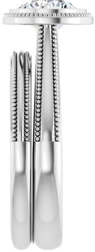 Sužadėtuvių Žiedas „Solitaire“ 585 Baltojo Aukso Round 6.5mm (9)