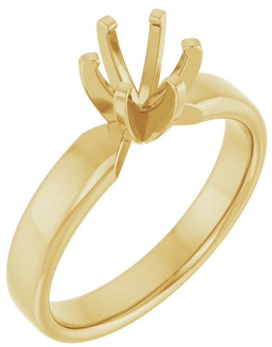 Sužadėtuvių Žiedas „Solitaire European-Style“ 14k yellow gold Round 5.8mm (1)