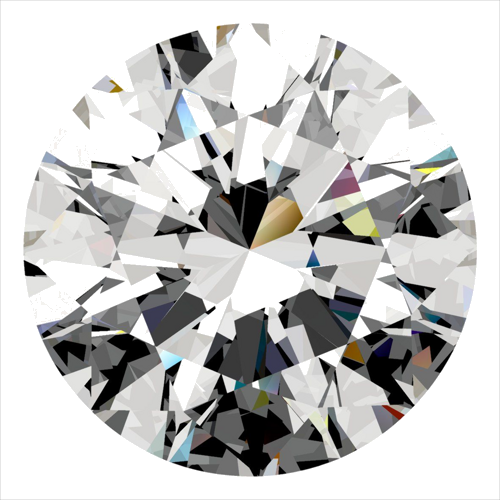 0.53 carat E-VVS2 Excellent cut Natūralus Round Deimantas (1)