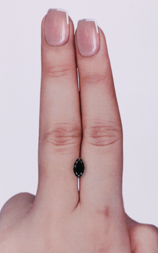 0.66 carat Fancy Black-VVS2 Natūralus Marquise Deimantas (1)