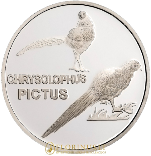 2015 North Korea, Chrysolophus Pictus, 20 won silver coin (1)