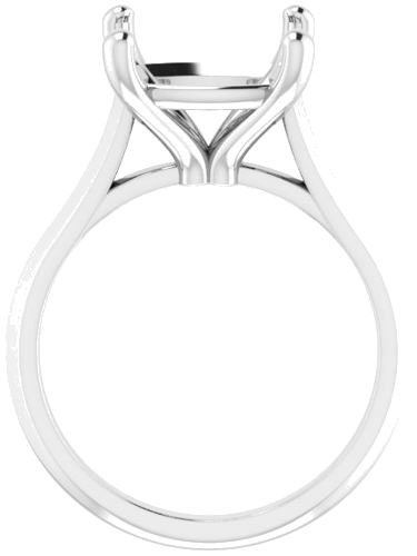 Sužadėtuvių Žiedas „Claw-Prong“ 14k white gold Cushion 11mm (2)